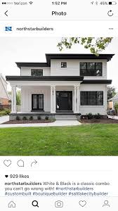 Black And White House Exterior Design Pin By Lauren Mullinax On My Dream Home Flat Roof House House Designs Exterior House Exterior