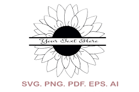 Free Free 113 Sunflower Split Monogram Svg SVG PNG EPS DXF File