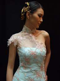 Pink With Gold Tulle Toga Long Cheongsam With Half Sleeve Two Side Slits Traditional Dresses Cheongsam Wedding Chinese Style Dress