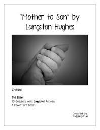 Included Here A Copy Of The Poem Questions Suggested Answers And A Ppt Lesson Mother Son This Or That Questions Poem Mother To Son