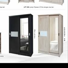 Finishing duco lapis melamik gloss. Lemari Pakaian 2 Pintu Sliding 1 Pintu Cermin Ukuran 120x50x182cm Sesuai Gambar Asli Shopee Indonesia