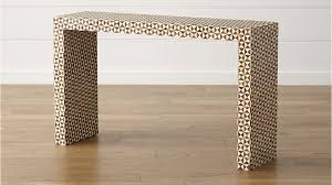 Intarsia Natural Console Table Reviews Crate And Barrel Bone Inlay Furniture Black Console Table Console Table