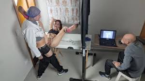 Gynecologist performs ultrasound on cuckolds wife!