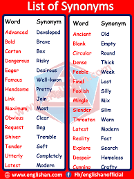 And, too, further, plus, along with | collins english thesaurus. 200 Synonyms Words List For Beginners Englishan