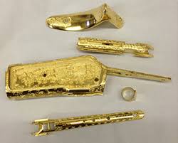 The gold electroplating process involves electrodeposition, in which an electric current is passed through a liquid electrolyte solution containing dissolved gold ions and other chemicals. Gold Plating Electro Loh Montreal Electroplating