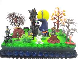 My granddaughter had requested a nightmare before christmas birthday! Nightmare Before Christmas Deluxe Birthday Cake Topper Set Featuring Jack And Friends And Decorative Themed Accessories Home Kitchen Cake Cupcake Toppers Wieliczkapark Pl