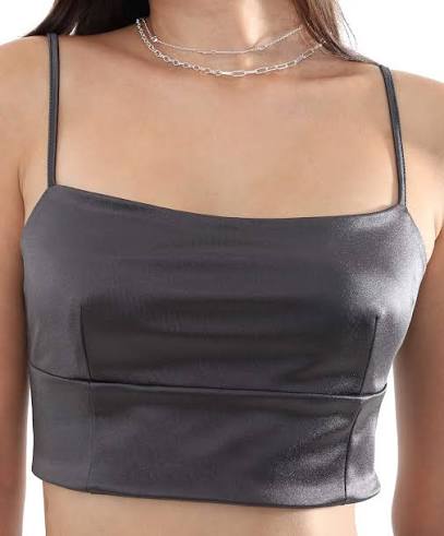 Top satinado para mujer