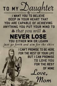 Cv246 Viking Poster To My Daughter Free Shipping From 2 Items Soulwarriors Mother Quotes My Daughter Quotes Viking Quotes