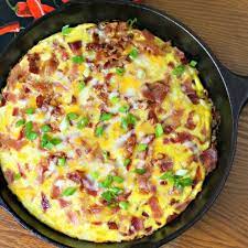 Cheesy Bacon Sausage Egg Hash Brown Skillet Recipe Breakfast Recipes Casserole Recipes Cheesy Bacon