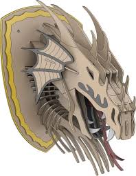 Tete De Dragon Trophee Laser Cnc Routeur Coupe Motif Dxf Scroll Saw Patterns Scroll Saw Trophy Head