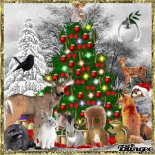 Winter Forest Animals Christmas Forest Animated Christmas Whimsical Christmas