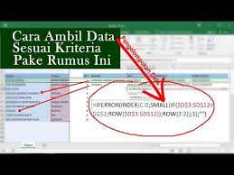 Rumus Dan Cara Memindahkan Atau Mengambil Data Sesuai Dengan Kriteria Youtube