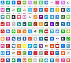 Download Font Social Media 2019 Color Fonts Ttf Otf Woff Woff2 117 Logos Elharrak Fonts Free