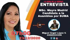 🔴'𝗟𝗔 𝗛𝗢𝗥𝗔 𝗗𝗘 𝗟𝗔 𝗩𝗘𝗥𝗗𝗔𝗗' 🎙Este miércoles 23 de diciembre,  mantendremos un espacio de comentarios y postetior un diálogo con Msc. Mayra  Madrid (Candidata a la Asamblea por SUMA), bajo la dirección