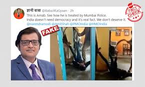 Photo Of Arnab Goswami Tortured By Mumbai Police Not Really Fake News Worldwide World Fake News World News Fact Check Swara had shared the screenshot of the user's page mumbai police replied to swara on twitter within six minutes, saying, we have followed you.