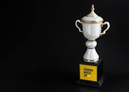 Champion White Marble Trophy Mockup Mockup Material Design Background Trophy