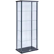 4.3 out of 5 stars, based on 96 reviews 96 ratings current price $123.99 $ 123. Bowery Hill 5 Shelf Glass Curio Cabinet In Black Bh 530749