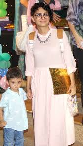 Kiran Rao With Son Azad Rao Khan At Aaradhya Birthday Bash Bollywood Kiran Rao Celebs