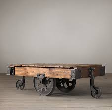 Inspired by industrial carts from a bygone era, factory cart coffee table will take your interior to a new level of repurposed style. Furniture Factory Cart