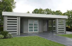 Blokhut Met Overkapping Tuinhuis Buitenverblijf Blokhut Reseda Blokhut Tuinhuizen Blokhutten