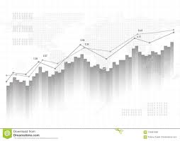 Graph Chart Data Background Finance Concept Gray Vector