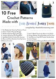 This is a free pattern download available from #lion brand yarns. 10 Free Crochet Patterns Made With Lion Brand Jeans Yarn The Stitchin Mommy