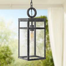 Hinkley Porter 19 High Aged Zinc Outdoor Hanging Light 21n19 Lamps Plus