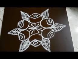 Simple Flower Kolam With 7 To 4 Interlaced Dots Youtube Rangoli Designs Colorful Rangoli Designs Rangoli Designs Images