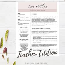 Teacher Resume Template For Word Teacher Cv Template Etsy Teacher Resume Teacher Resume Template Teacher Cv