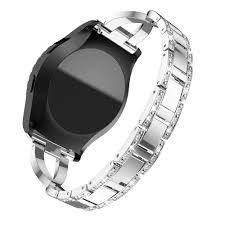 silber hunpta uhrenarmband compatible fur samsung gear s2 classic r732 ersatz metall kristall armband sport freizeit sportelektronik suenaacampo com