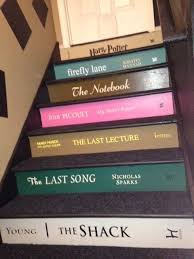 Custom Book Title Decals For Stairs The Price Is For Each Etsy Book Staircase Book Stairs Stair Risers