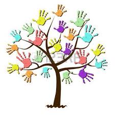 Handabdruck Lizenzfreie Vektorgrafiken Kaufen Handabdrucke Basteln Baum Basteln Geburtstagskalender