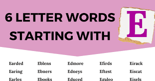 Learn how to write a professional letter of appreciation. 600 Useful 6 Letter Words Starting With E With Meanings 7esl