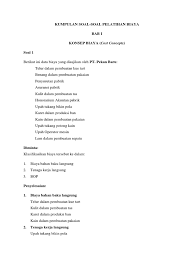 Pertanyaan tentang sistem biaya taksiran. Contoh Soal Standar Costing