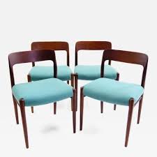 Four Niels Otto Moller Teak Dining Chairs For Jl Moller Denmark 1954 By Niels Otto Moller Garden Furniture Chairs Modern Furniture Modern Furnishings