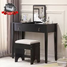 Our Vanity Makeup Table Set Makes Styling Hair And Doing Makeup Got Easier 2 In 1 Design Flip Top Vanity Table Set Bedroom Vanity Set Blue Chairs Living Room