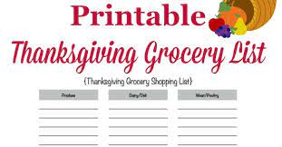 Print the thanksgiving shopping list printable. Printable Thanksgiving Grocery List Shopping List
