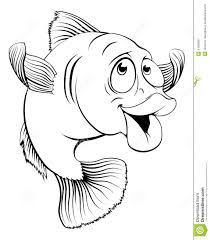 Cartoon Fish Black And White Google Search Fish Illustration Cartoon Fish Fish Drawings