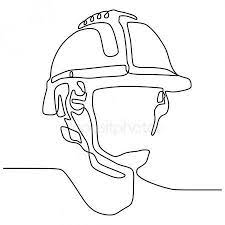 Continuous Line Drawing Of Safety Helmet For Industrial Company Worker Minimalis Sponsored Drawing Line Drawing Continuous Line Drawing Continuous Line