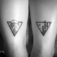 Mens Triangle Nature Simple Wave Back Of Leg Tattoos Post Yes If You Like It Tattoos Minimalist Beau Back Of Leg Tattoos Wave Tattoo Design Leg Tattoos