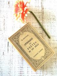 French Poetry Book Small Book Anthology Of Poets Paris Etsy Poetry Books Wedding Decor Photos French Ephemera