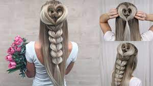 Half Up Heart Braid Combo Valentines Wedding Prom Diy Tutorial Hair Styles Unique Wedding Hairstyles Heart Braid