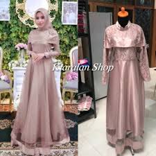 Model baju pesta kain rubiah. Model Baju Gamis Pesta Bahan Tile Hijabfest