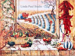 Explore our premium artwork collection for your home today. Mexican Tile Murals Chili Pepper Kitchen Backsplash Mural