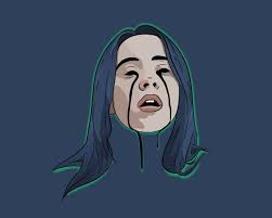 Billie Eilish Illustration Draw By Vetor Book Girly Drawings Easy Drawings Billie Eilish