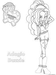 This story takes place in canterlot high school, and our favorite ponies turned into teenagers again. Equestria Girls Adagio Dazzle Coloring Pages Printable