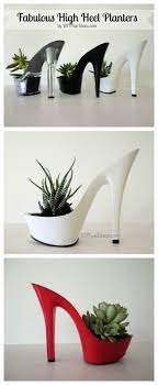 Via it all started with paint. Fabulous Diy High Heel Planters Part Deux Do It Yourself Fun Ideas Concrete Diy Planters Hand Planters