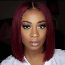 4.5 out of 5 stars (1,172) $ 59.99 free shipping favorite add to more colors wig short bob lace remy human hair burgundy glueless wig beautyblessings6. Burgundy Bob Hairstyle For Black Women Novocom Top