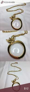 Vintage Avon Apple Magnifying Glass Necklace Glass Necklace Vintage Jewelry Necklace Vintage Avon