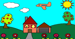 Cara menggambar rumah dengan krayon untuk anak sd yang mudah versi. 72 Tren Gaya Gambar Pemandangan Anak Sd Kelas 3 Gambar Pemandangan